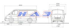 Кузов Соболь ГАЗ-2217 Цельнометаллический "Автобус" 6-и местный, окрашенный в простой цвет 22171-5000014-10/22171-5000014-40